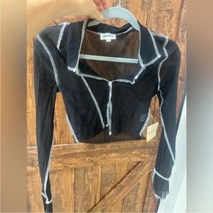 New with tags Superdown sheer crop x REVOLVE